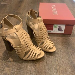 Merona Weaved Nude Block heel